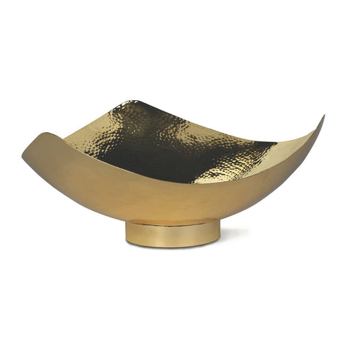 Decorating Essentials Handcrafted Hammered Asymmetrical Decorative Bowl