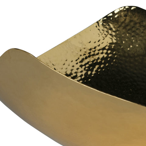 Decorating Essentials Handcrafted Hammered Asymmetrical Decorative Bowl