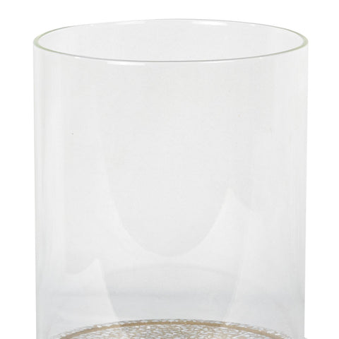 Gift Contemporary Textured Glass Hurricane