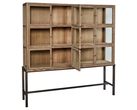 Glazier Display Cabinet with Knob for Modern Industrial Spaces