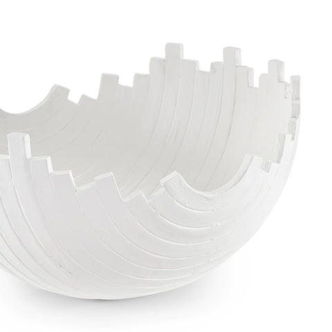 Decorating Essentials Modern Asymmetrical Carved Bowl Vase