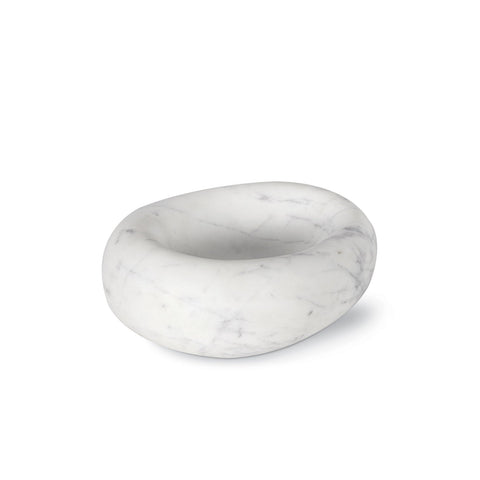 Decorating Essentials Handcrafted Marble Asymmetrical Decorative Bowl