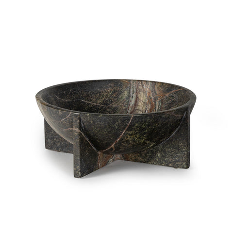 Decorating Essentials Abstract Marble Bowl Vase in Modern Style