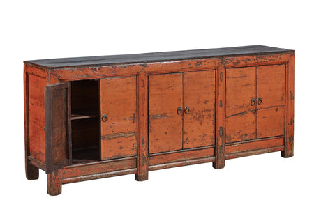 One-of-a-kind Distressed Asian Sideboard Cabinet