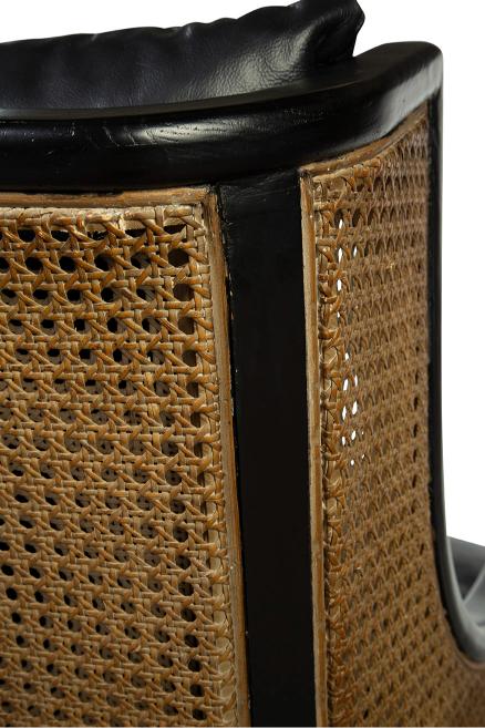 Artful Traditionalist Bergere Armchair with Rolled Arms and Wingback