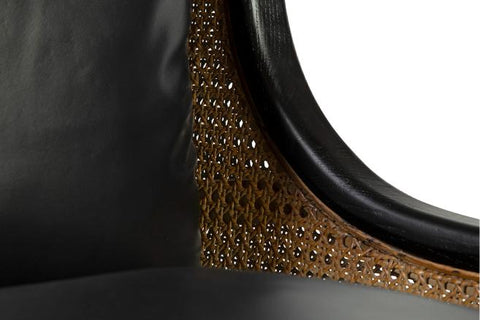 Artful Traditionalist Bergere Armchair with Rolled Arms and Wingback