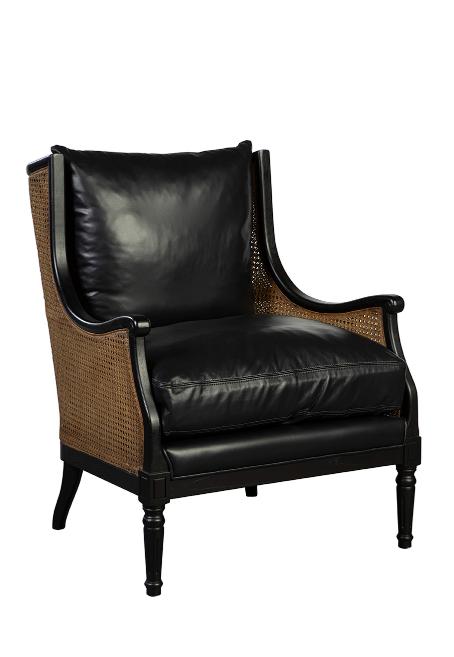 Artful Traditionalist Bergere Armchair with Rolled Arms and Wingback