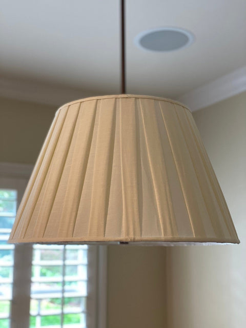 20” Sugar Linen Pendant Shade with Two Bulb Socket and Diffuser