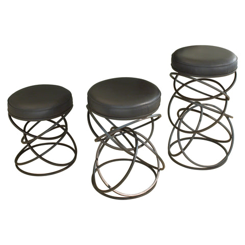 Space Saving Modern Spiral Leg Platform Counter Stool