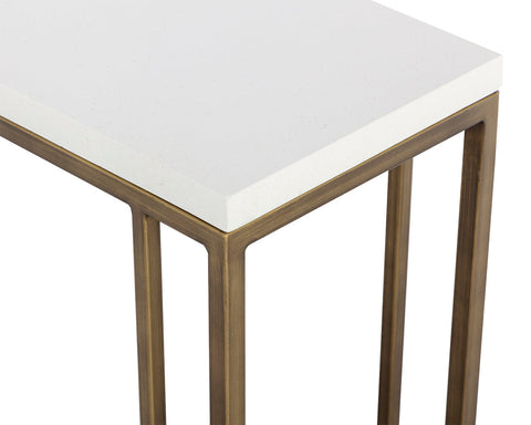 Sawyer Timeless Minimalist C Table in White End Table