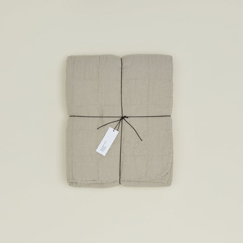 SIMPLE LINEN QUILT - FLAX