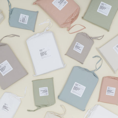 ESSENTIAL PERCALE PILLOWCASES - LIGHT GREY