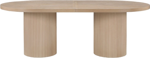 Meridian Furniture Inc. Belinda Tulip Dining Table with Fluted Details Oval Dining - 123 W