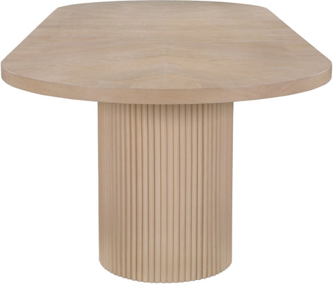Meridian Furniture Inc. Belinda Tulip Dining Table with Fluted Details Oval Dining - 123 W