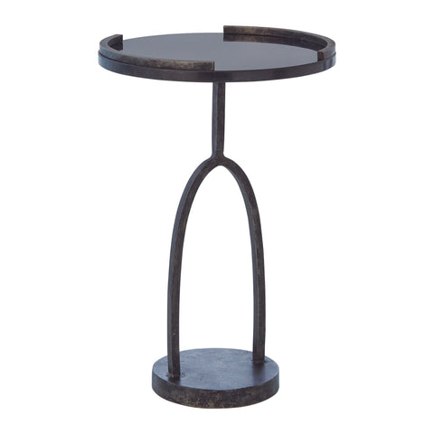 Timeless Minimalist Round Drum Center Table in Black