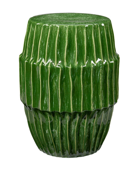 Nature-Driven Modernist Organic Ceramic Drum Accent Table