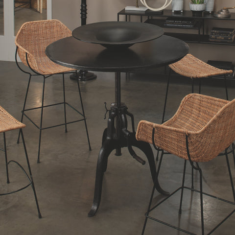 Jamie Young Industrial Creative Tulip Dining Table with Adjustable Height - 36 W