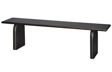 Timeless Minimalist Arc Accent Bench with Plinth Base