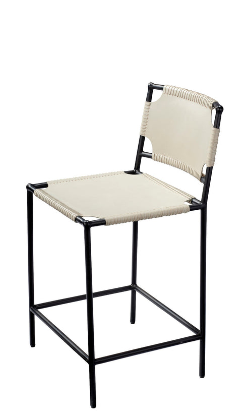 Asher Upholstered Parsons Counter Stool with Stitching