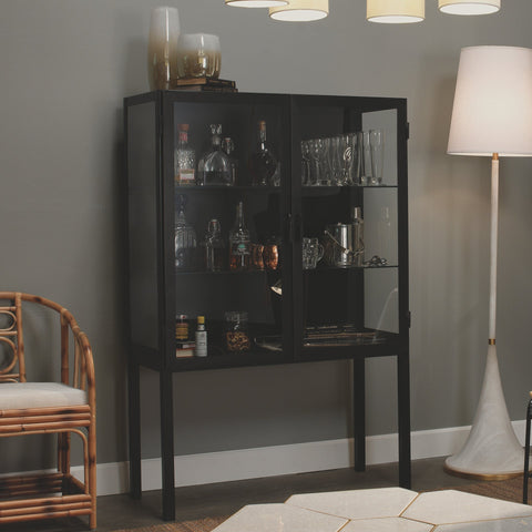 Chauncey Minimalist Display Cabinet with Matte Finish