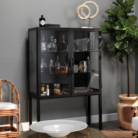 Chauncey Minimalist Display Cabinet with Matte Finish