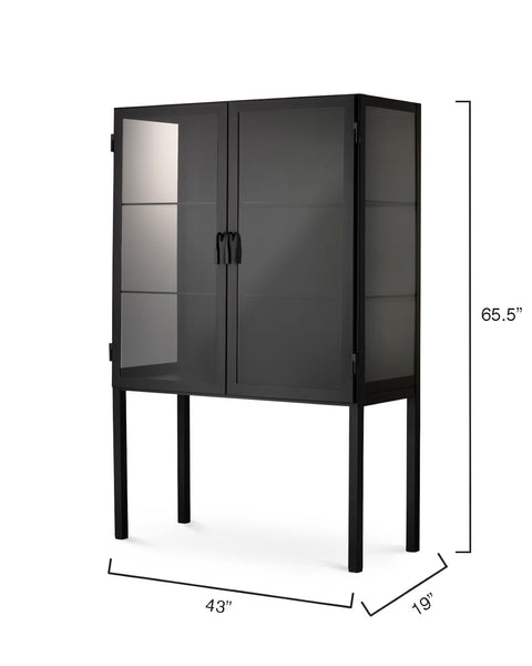 Chauncey Minimalist Display Cabinet with Matte Finish