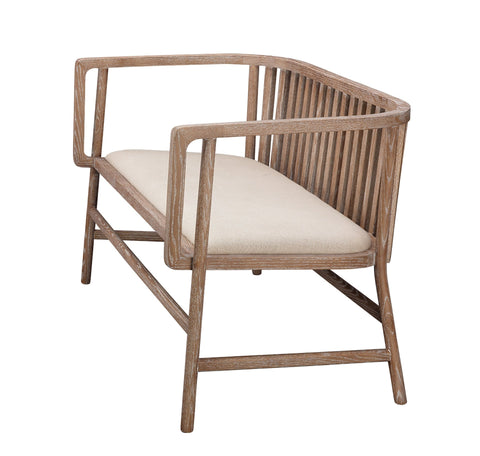 Greyson Scandinavian Curved Arm Loveseat Sofa