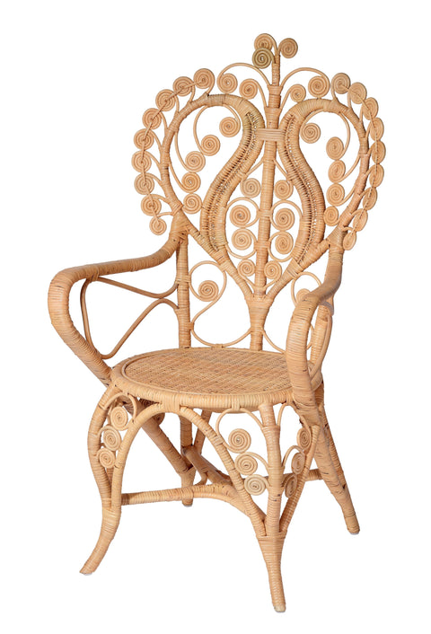 Hibiscus Nature-Driven Modernist Bohemian Balloon Accent Chair