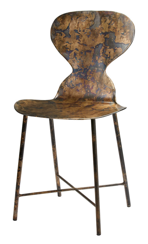 Mccallan Industrial Creative Fiddleback Dining Side Chair