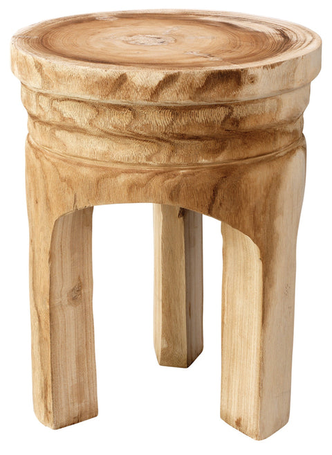 Mesa Artful Traditionalist Handmade Organic Carving Accent Stool