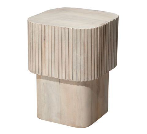 Artisan Crafted Contemporary Center Table with Fluted Details