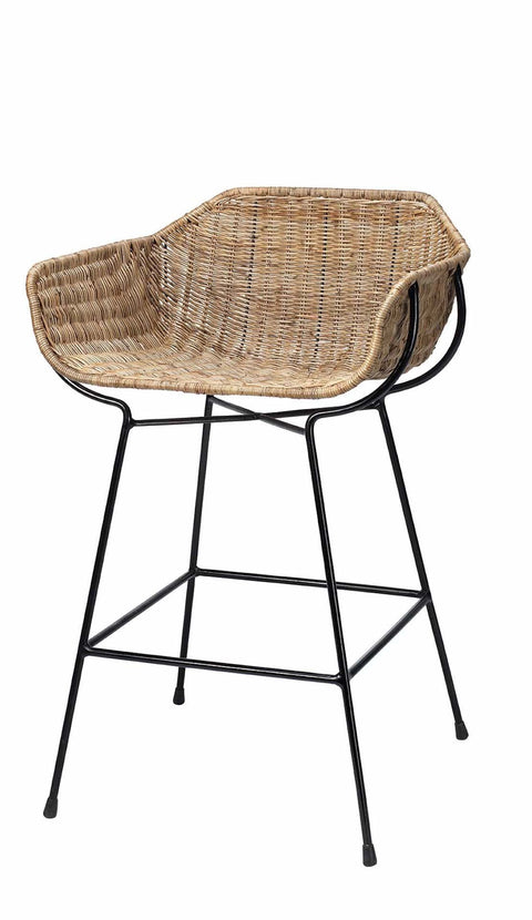 Nusa Global Eclecticist Bohemian Barrel Counter Stool