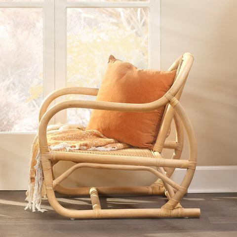 Nature-Driven Modernist Orchid Bohemian Barrel Lounge Chair