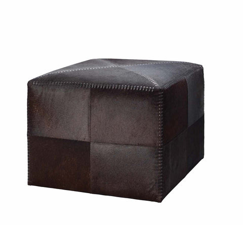Timeless Minimalist Modern Pouf Ottoman with Contrast Trim