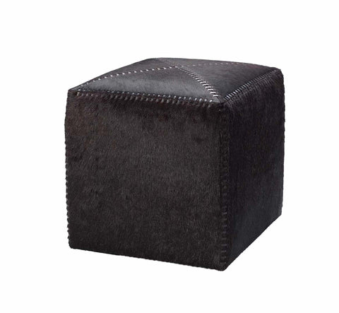 Timeless Minimalist Modern Pouf Ottoman with Contrast Trim