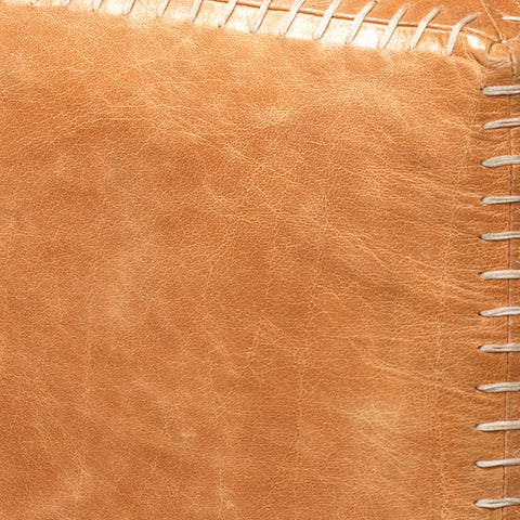 Artful Traditionalist Rustic Upholstered Pouf Ottoman