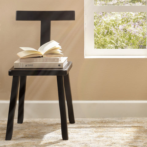 Timeless Minimalist Mango Wood Armless Dining Side Chair