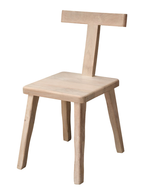Timeless Minimalist Mango Wood Armless Dining Side Chair