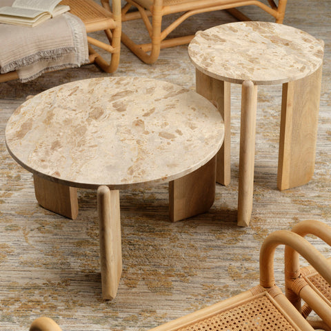 Nature-Driven Modernist Organic Round Coffee Table