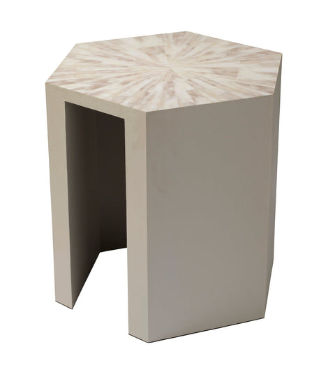 Radiant Center Geometric Hexagonal Drum Accent Table