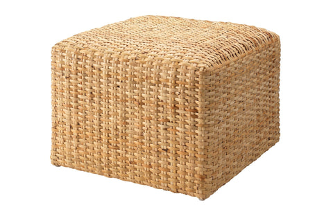 Nature-Driven Modernist Coastal Braided Pouf Ottoman