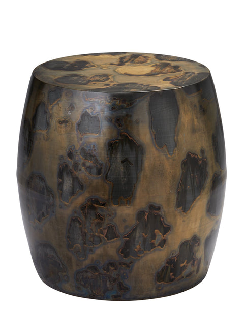 Realm Modern Organic Abstract Cylinder Drum Accent Table