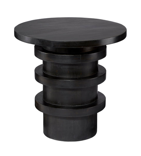 Revolve Industrial Creative Hand Carved Drum Center Table