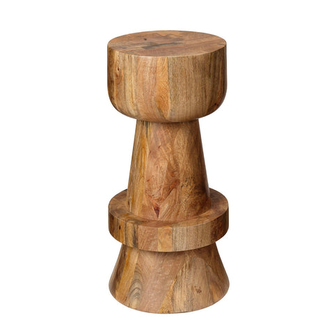 Rook Artful Traditionalist Carved Mango Wood Modern Counter Stool