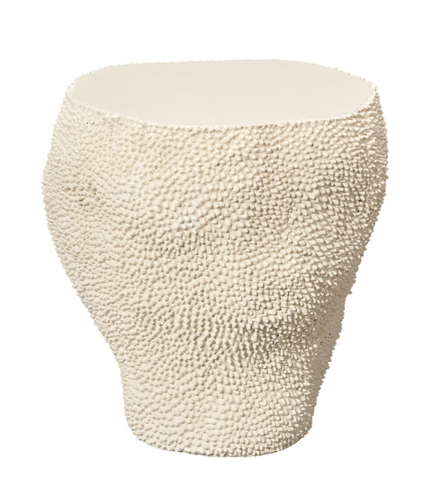 Uni Textured Freeform Accent Table in Organic Drum Design