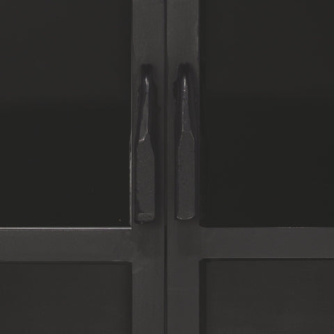 Union Minimalist Matte Black Display Cabinet