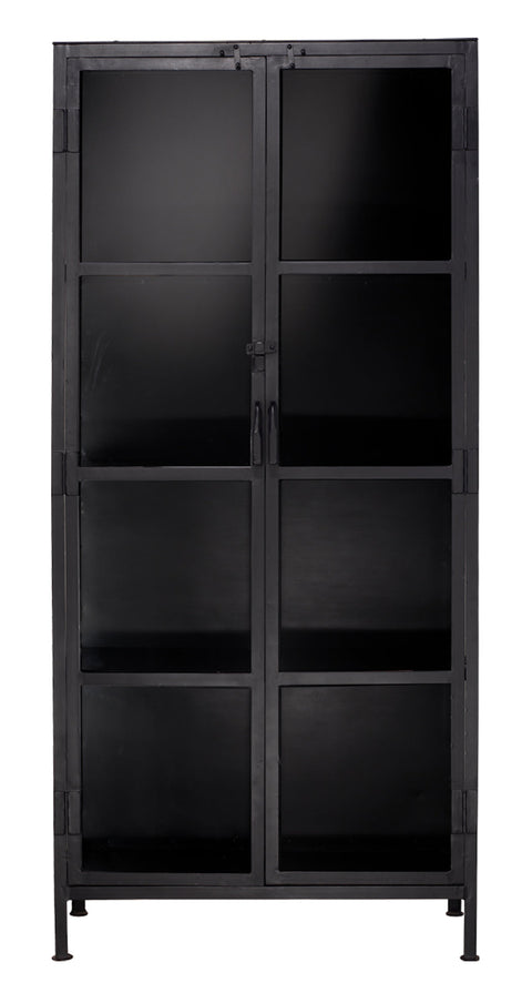 Union Minimalist Matte Black Display Cabinet