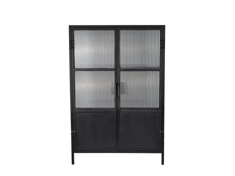 Vitrino Industrial Display Cabinet with Geometric Pattern