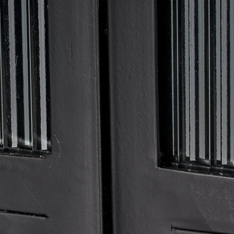 Vitrino Industrial Creative Matte Black Vitrine Cabinet