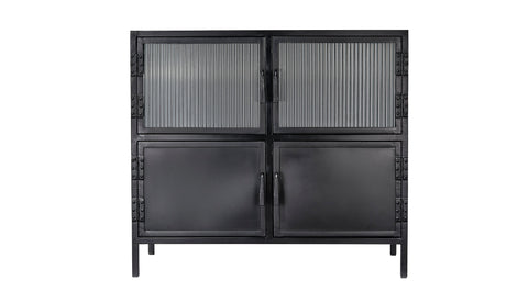 Industrial Creative Fluted Glass Center Table